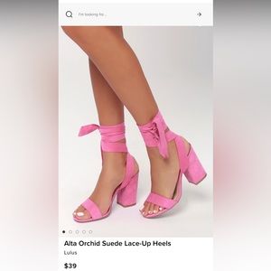 Alta Orchid Suede Lace-Up Heels